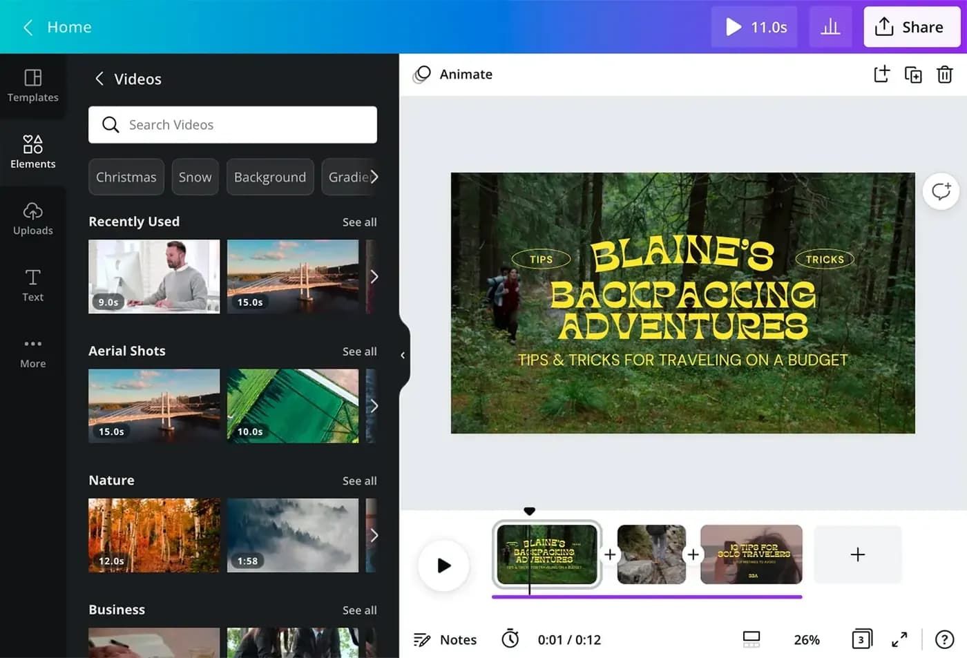 Canva Free Stock Videos for Small Buinsesses