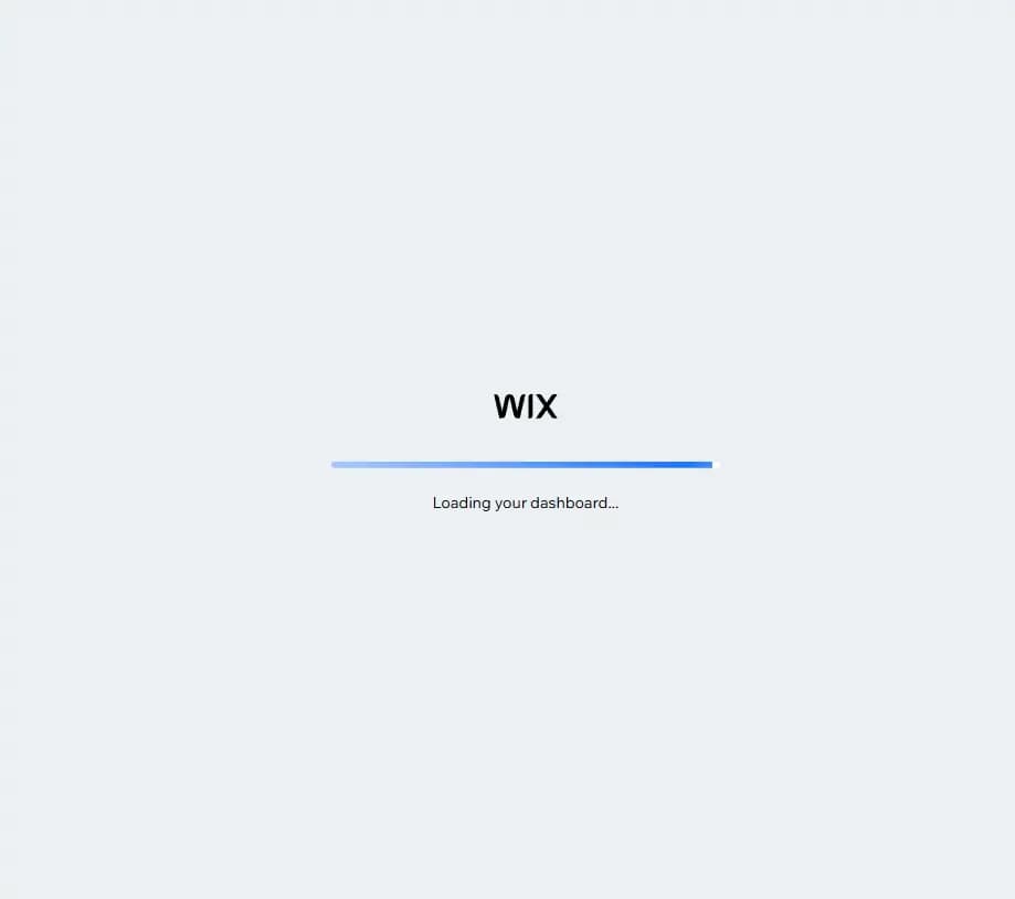 wix ai website builder loader