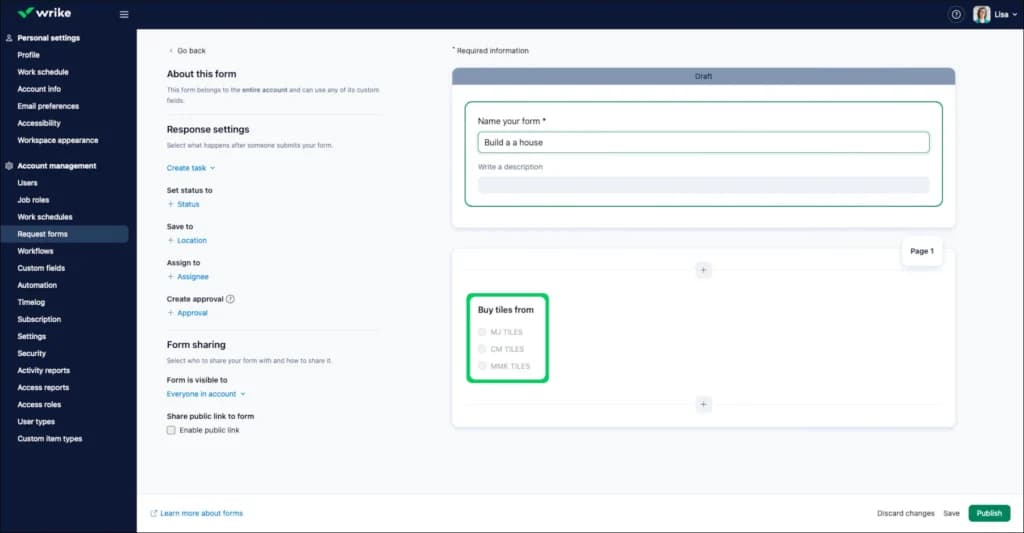 Wrike Request Forms