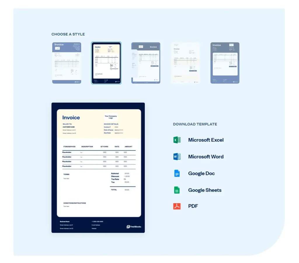 Freshbooks Project Templates