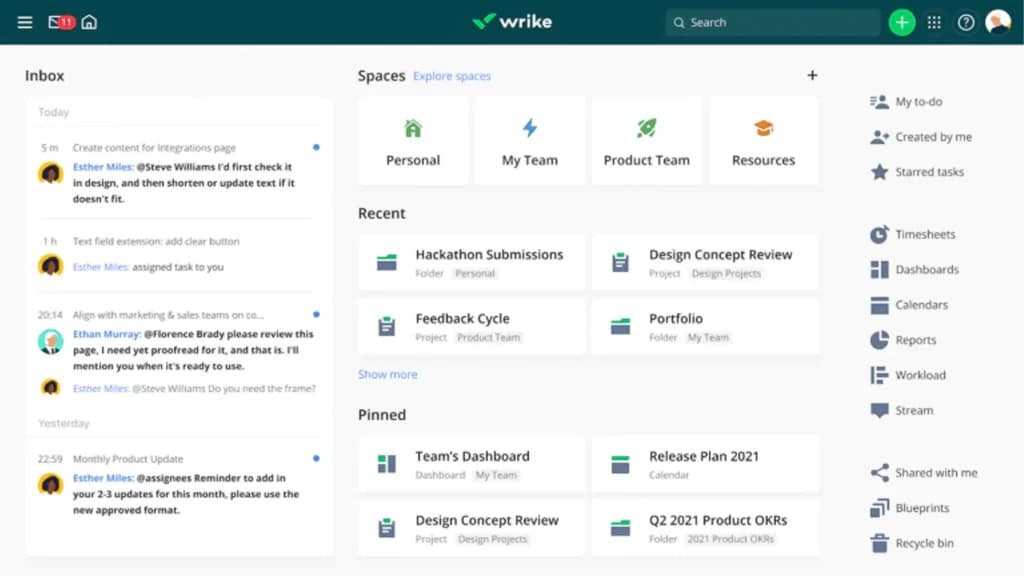 Wrike General Features