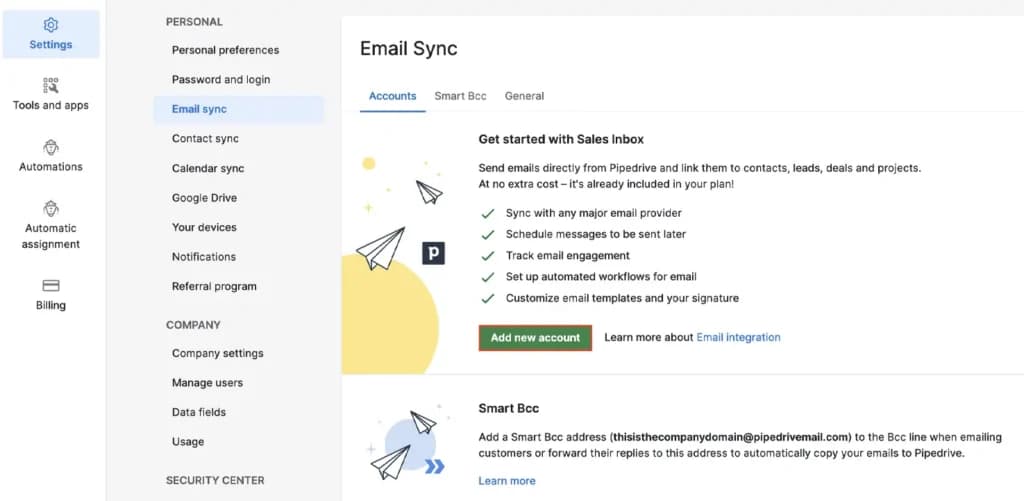 pipedrive Email and Calendar Sync