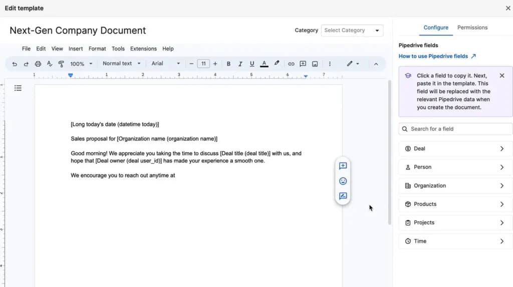 pipedrive Smart Docs