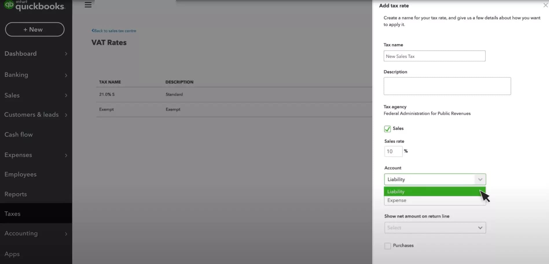 quickbooks sales tax tracking