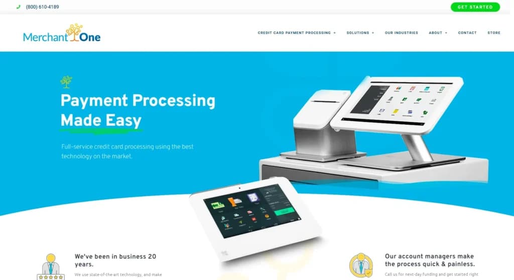 MerchantOne Homepage