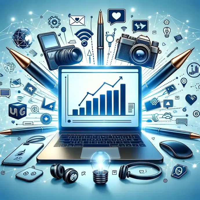 Content Marketing can be presented with a website builder