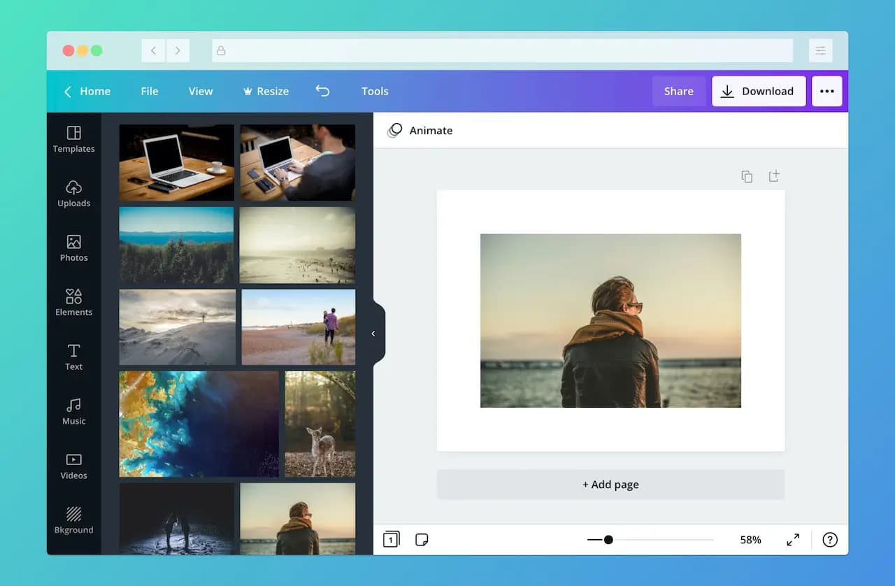 Canva graphic design tool