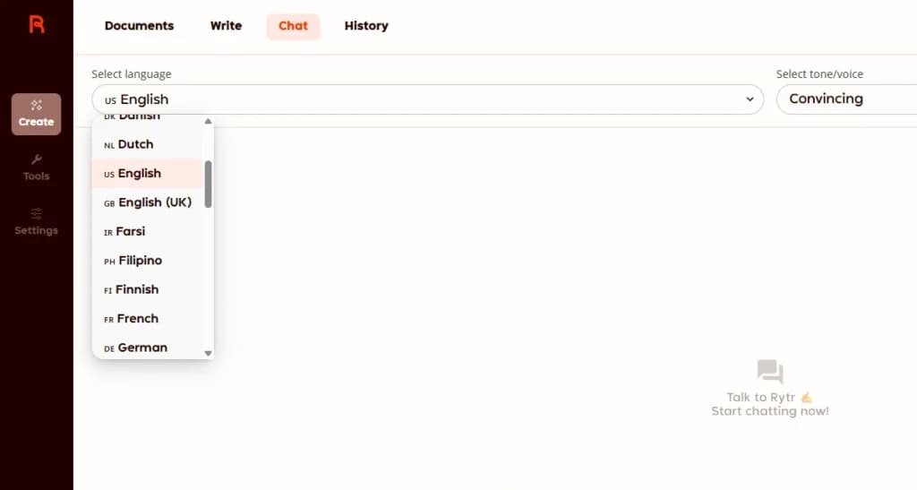 Rytr Multilingual Support