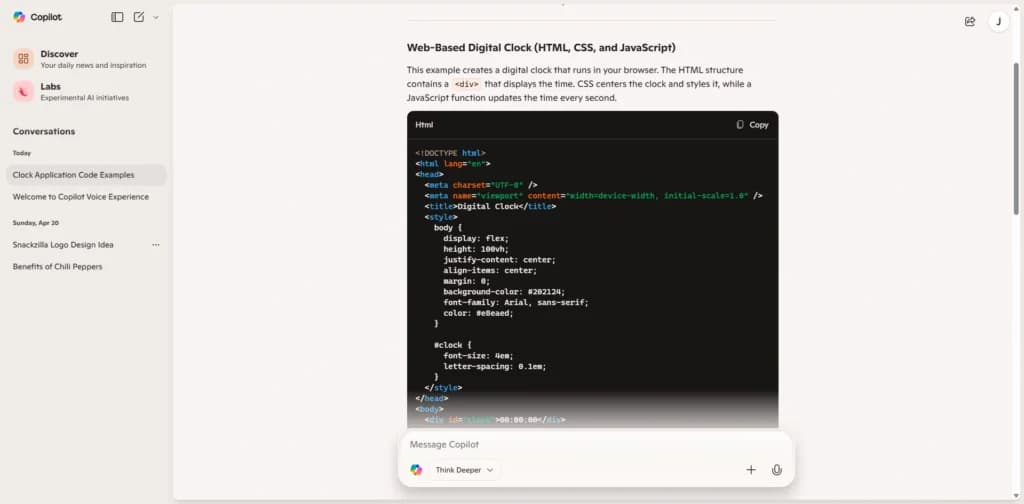 Copilot AI Code Generation