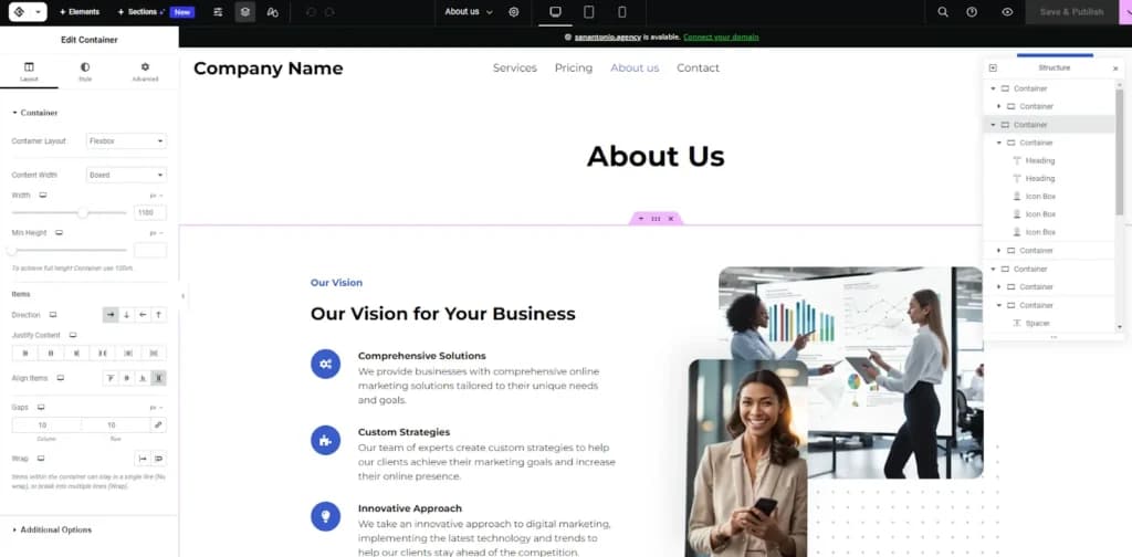editor interface