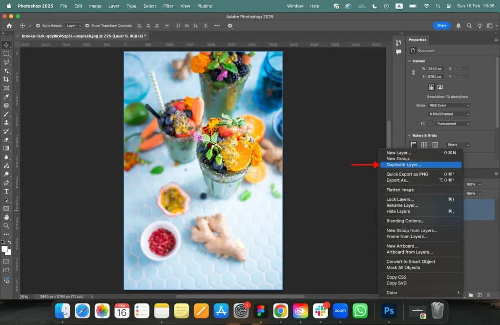 Duplicate layer photoshop