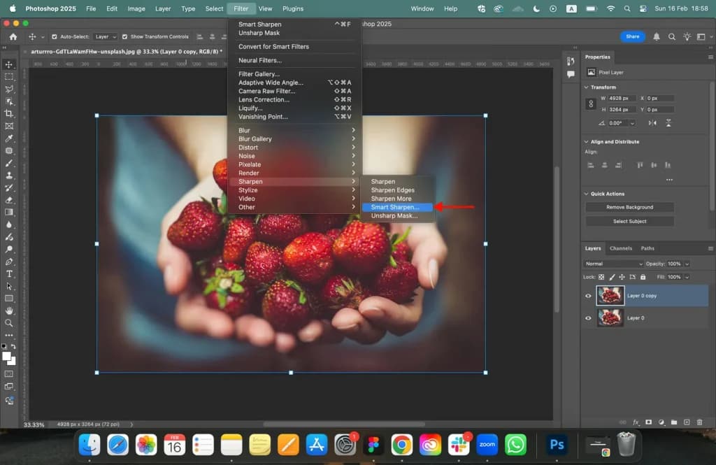 method 2 smart sharp photoshop