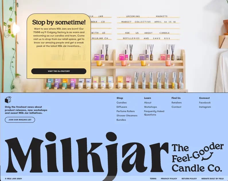 Milk Jar About Us page 4
