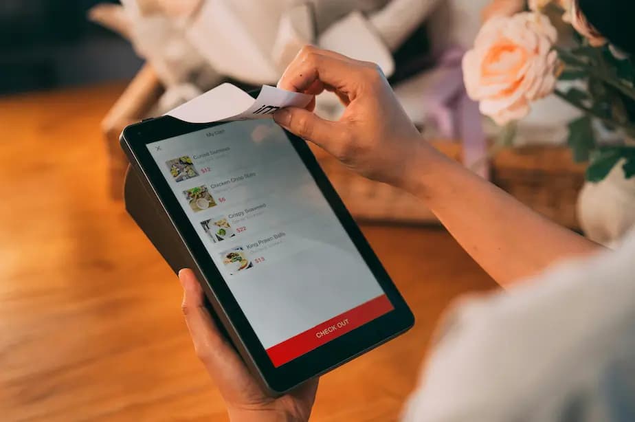 printing a receipt on a kitchen display system