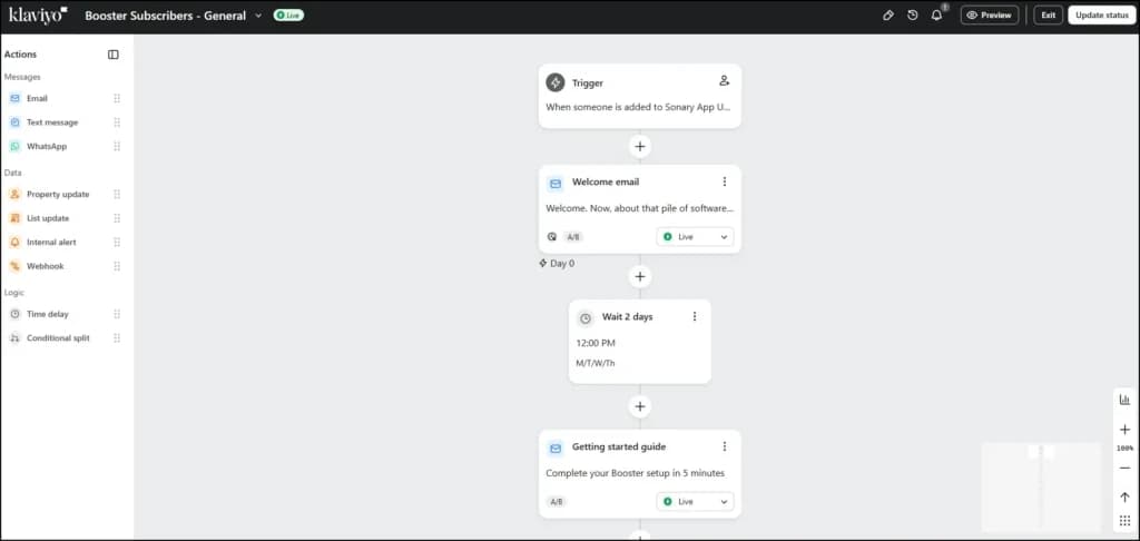 Klaviyo's Flow Builder