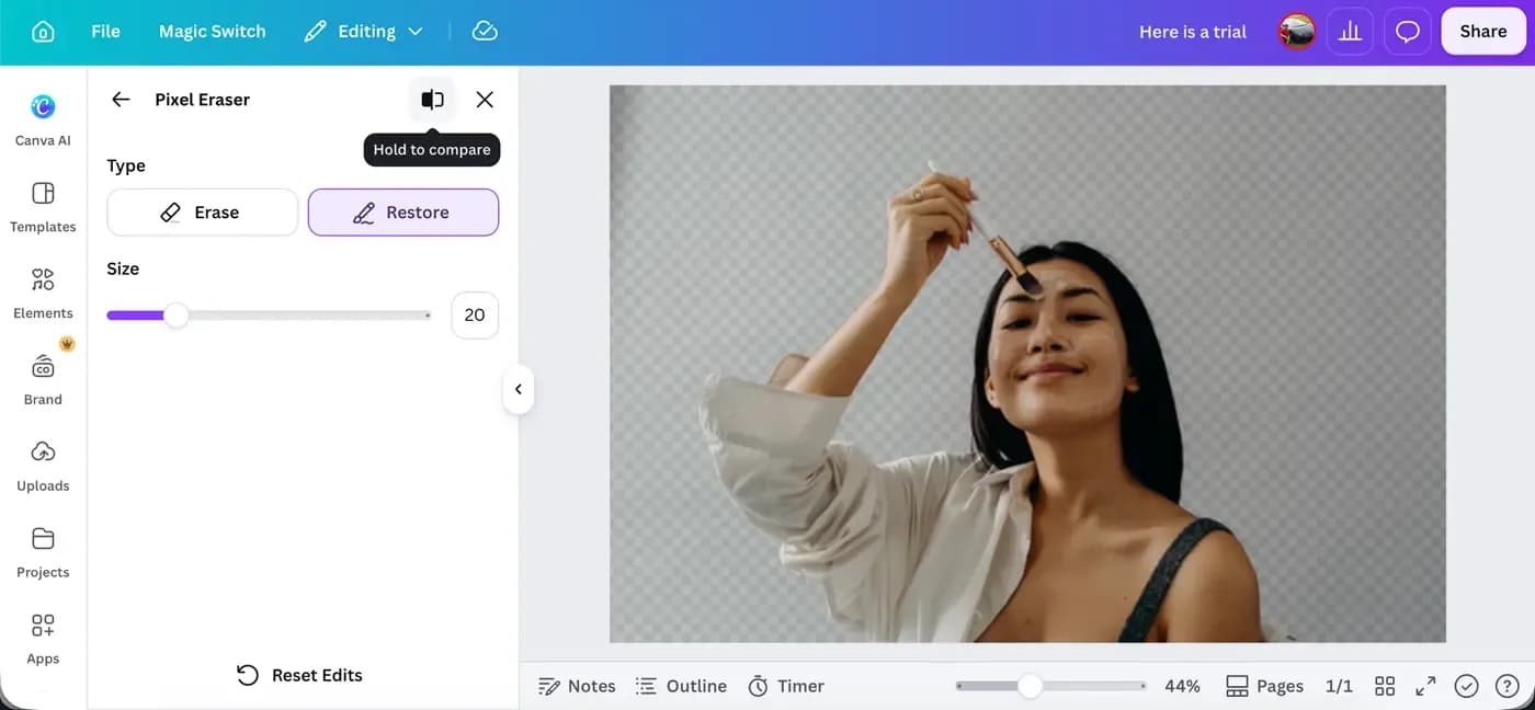 canva bg remover magic eraser