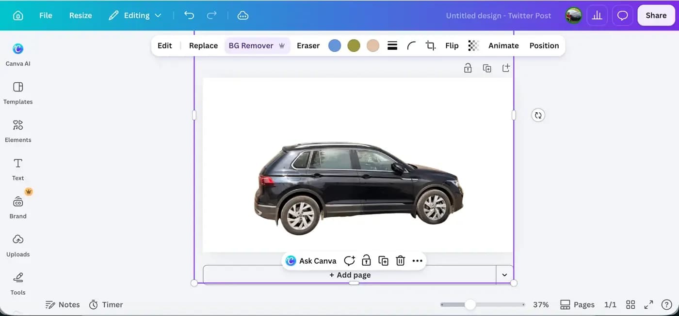 canva transparent pro