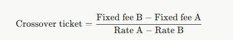 lower percentage with a higher fixed fee formula
