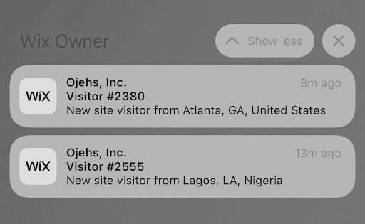 Mobile responsiveness-Wix notifications on Mobile