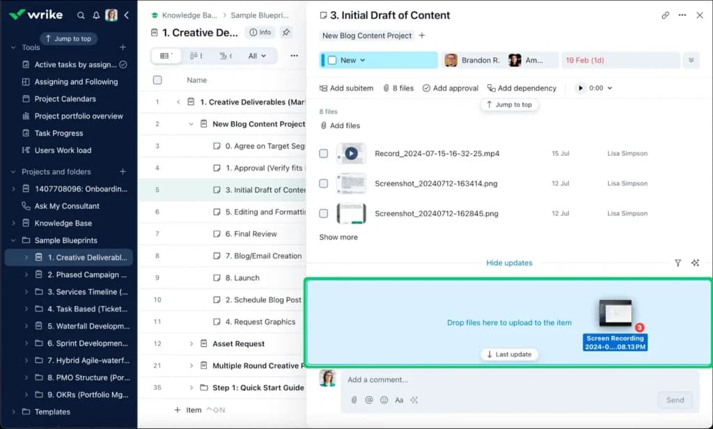 Wrike File Sharing & Document Management