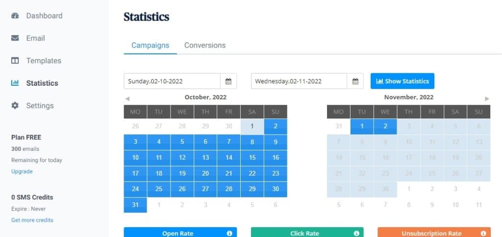 Sendinblue reporting and analysis