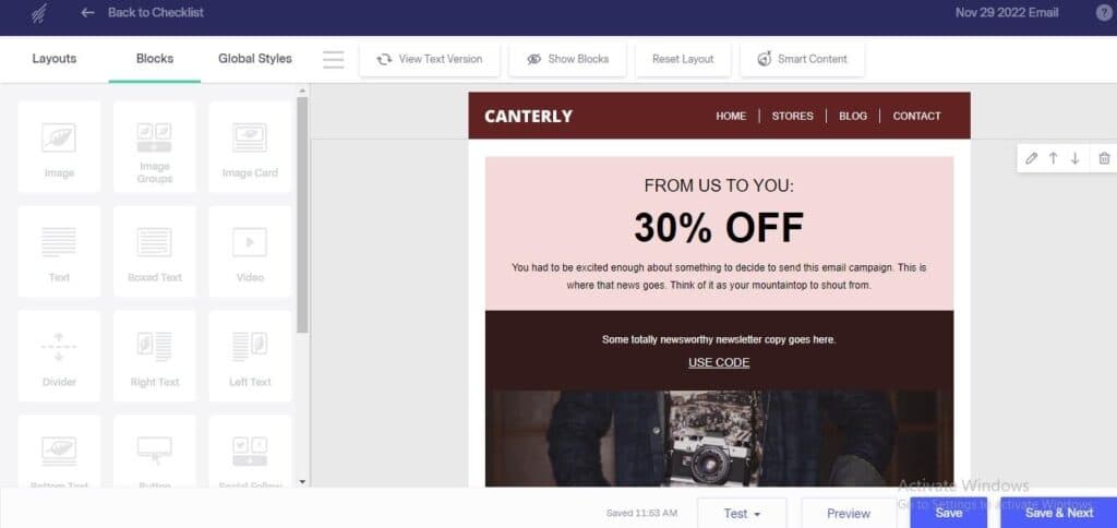 Benchmark email smart content