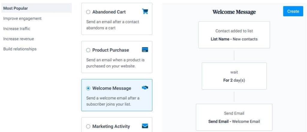 Sendinblue email automation