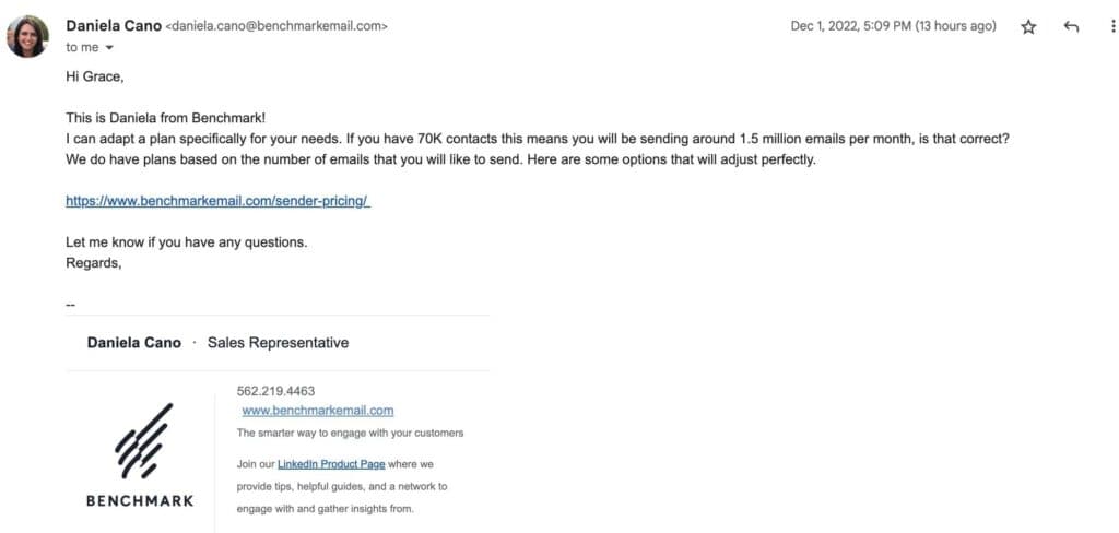 Benchmark Email Support