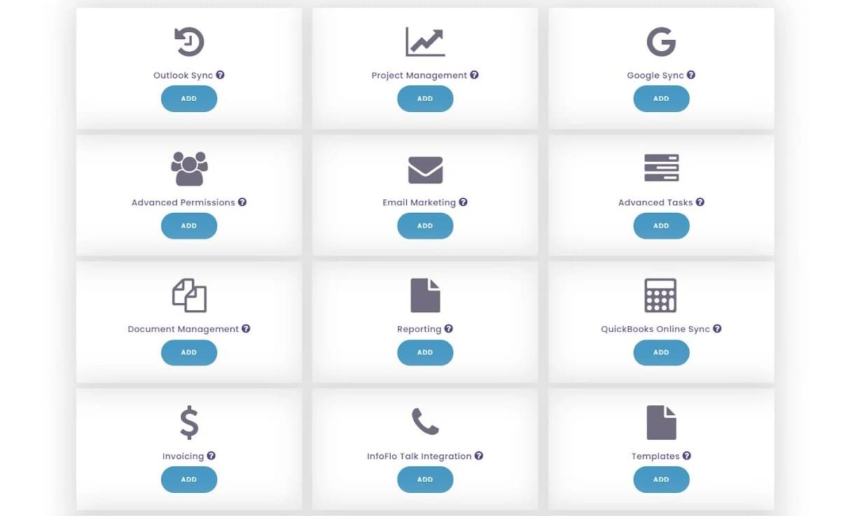 infoflo crm setup
