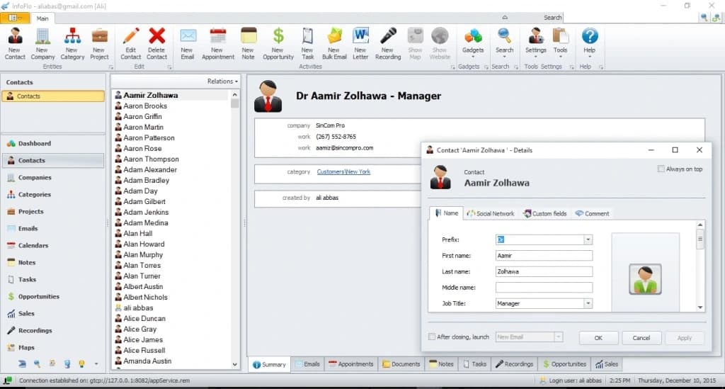 Infoflo crm contact management