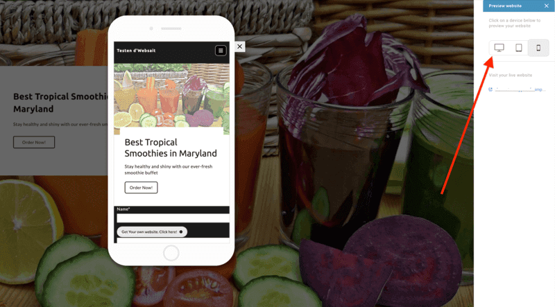 SimpleSite Mobile responsiveness