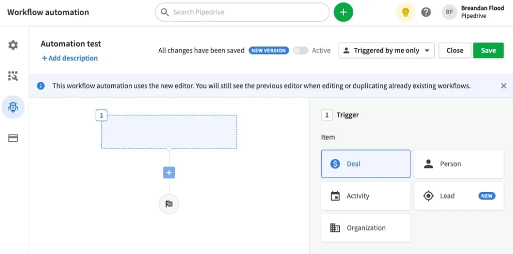 Pipedrive Projects workflow automation