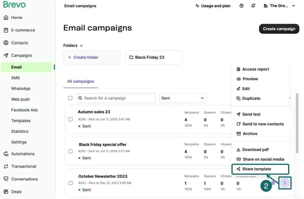 Brevo campaign analytics