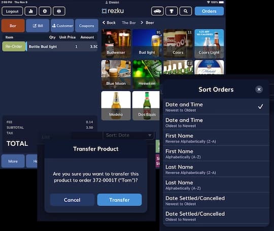 Rezku POS order transfers