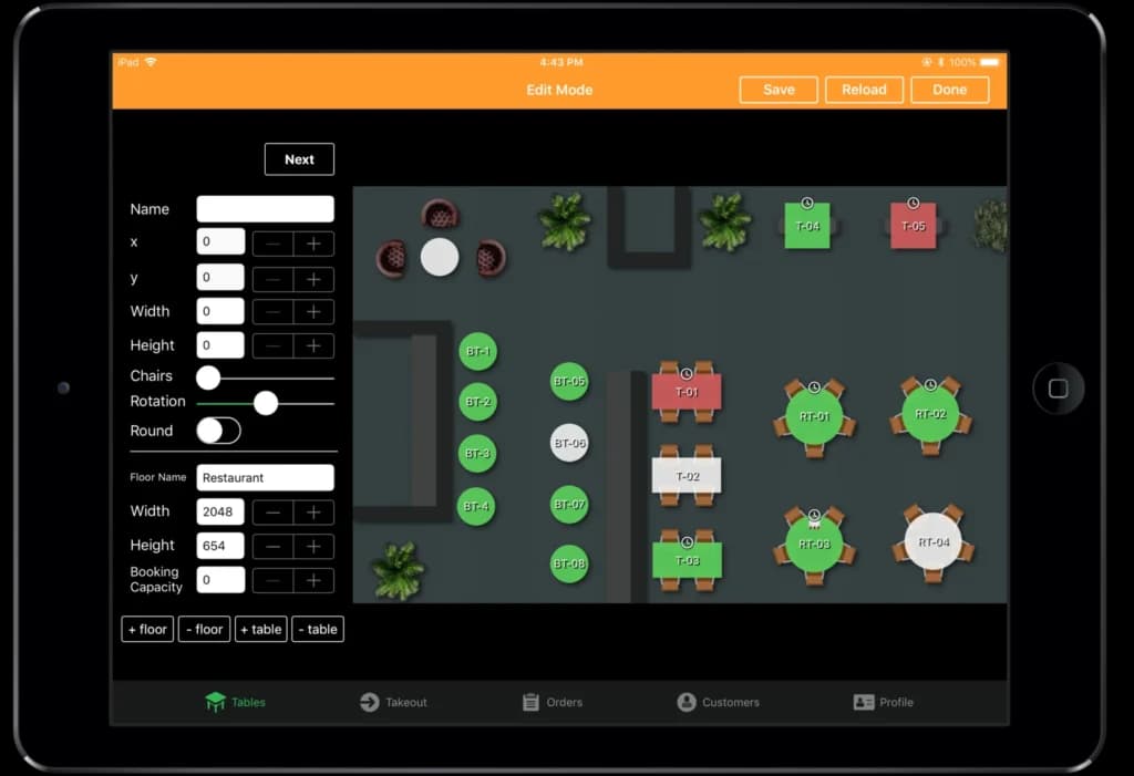 Lightspeed POS floor plan
