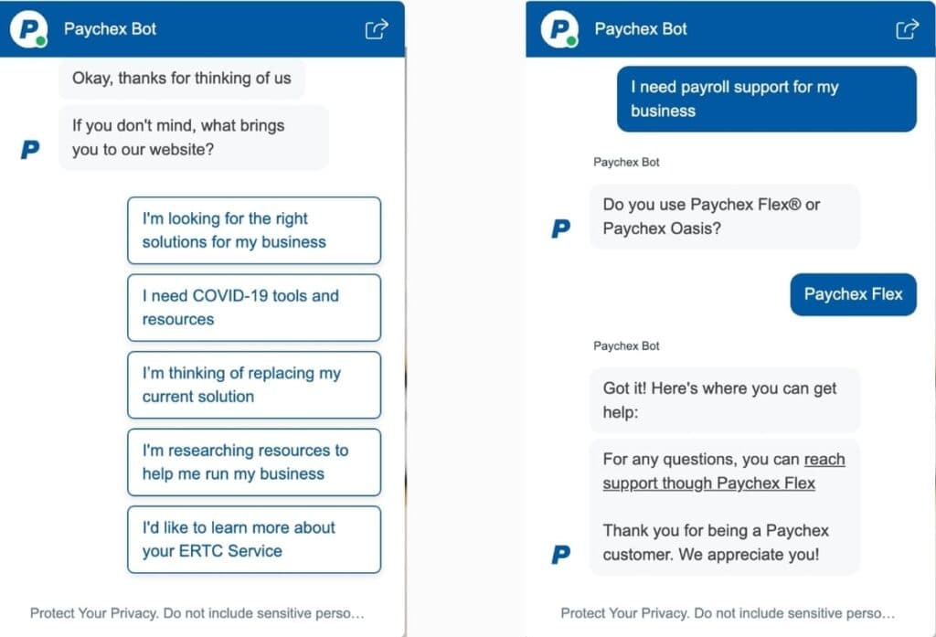 Paychex Chatbot 1 & 2 combined