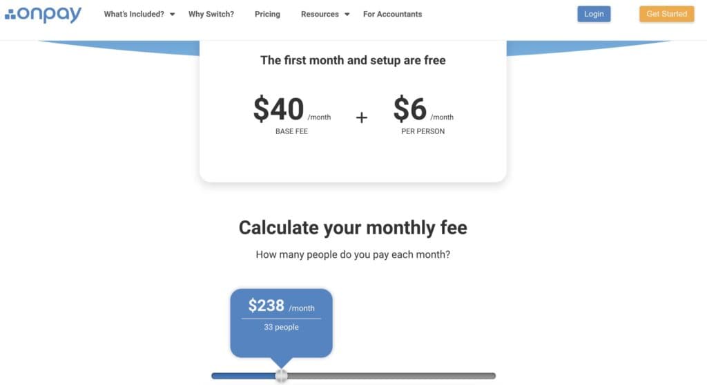 OnPay Pricing