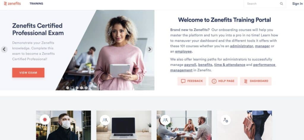 Zenefits Training Portal