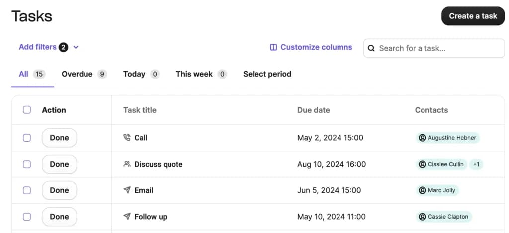 sendinblue Task Management