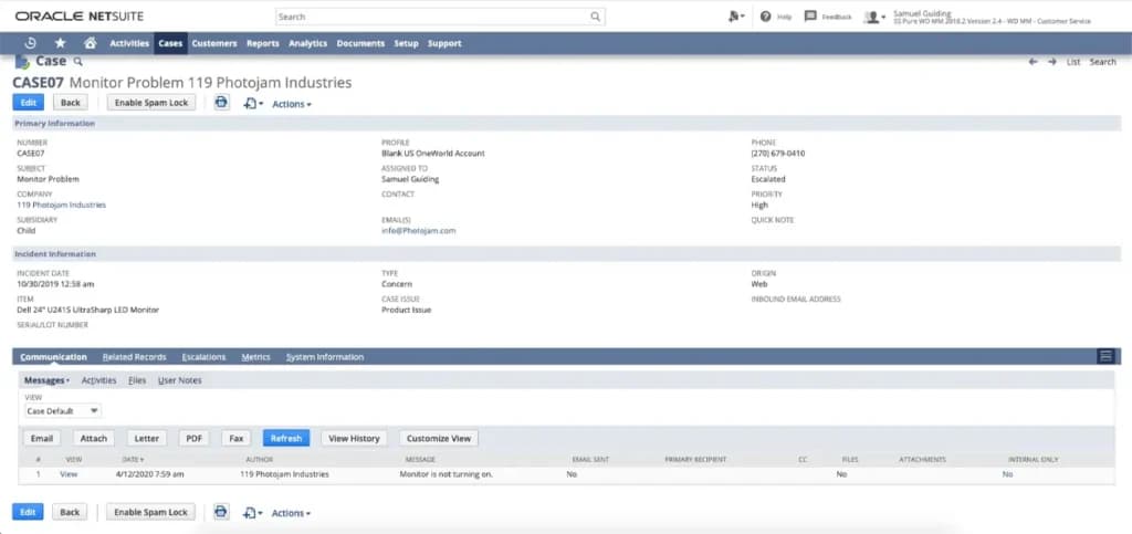 oracle netsuite Partner Relationship Management