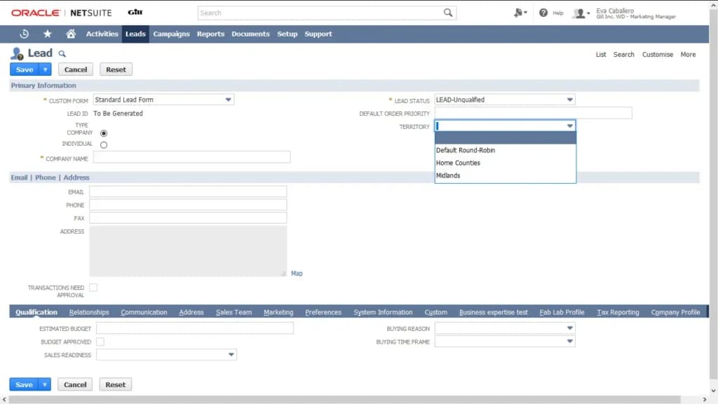 oracle netsuite Customizing CRM tools