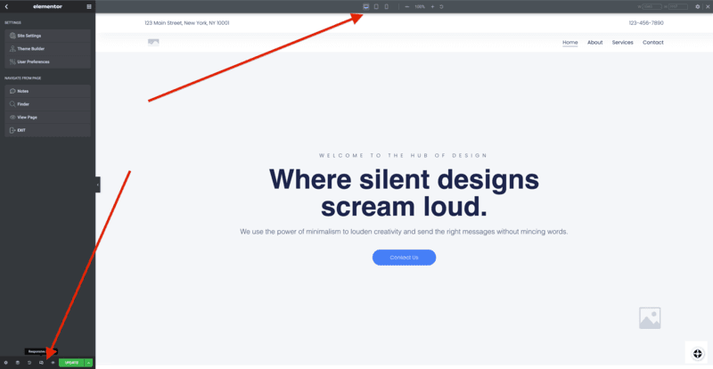 Elementor mobile responsiveness