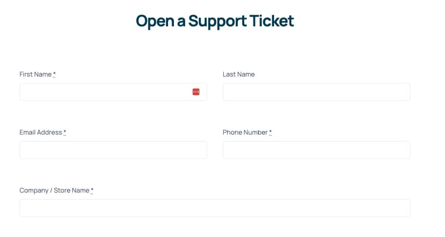 FTSRetail support ticket