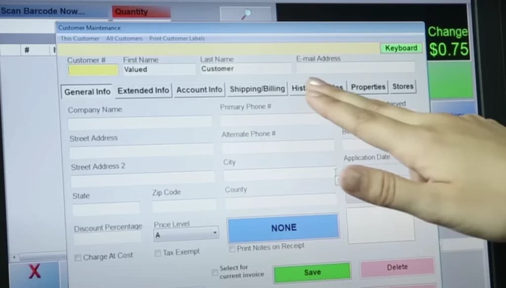 POS Nation customer maintenance