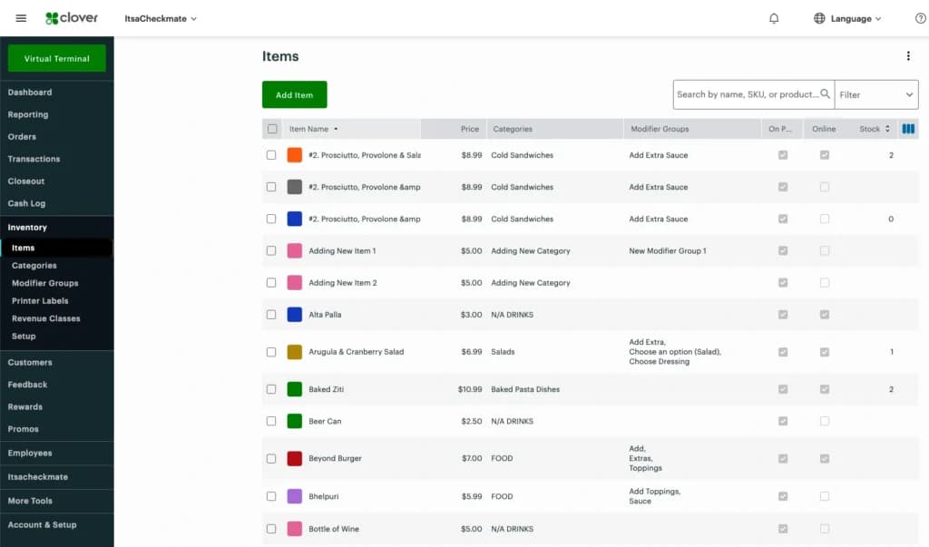 Clover Inventory Management