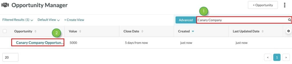 SharpSpring opportunity management