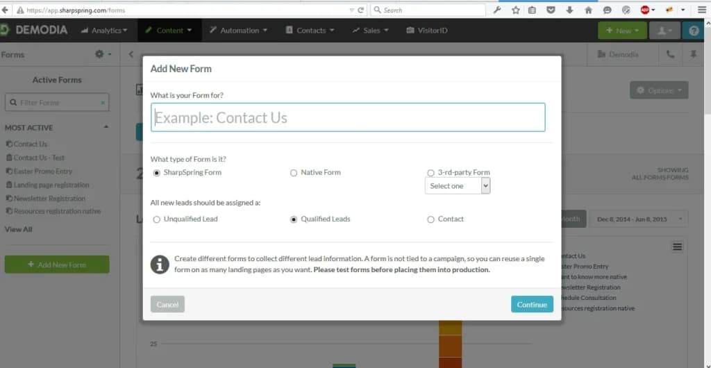 sharespring Forms Automation