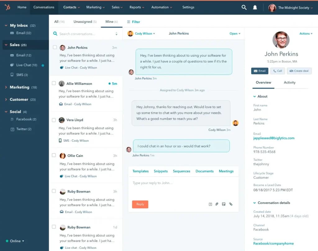 Hubspot Collaboration & Team Communication