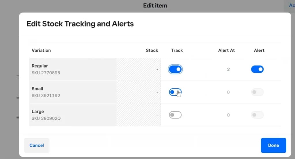 square Smart-Stock Alerts