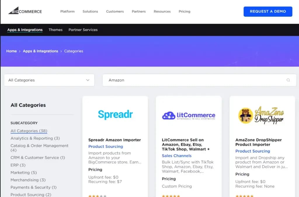 bigcommerce Application Integrations